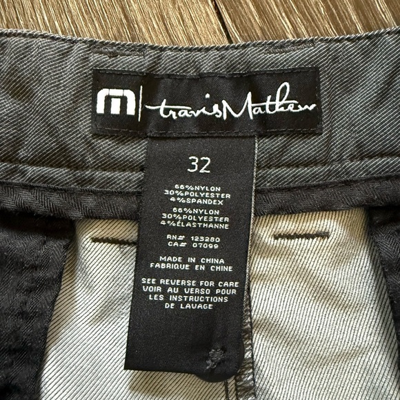 Travis Mathew Beck Shorts Gray Performance Stretch Golf Chino | 10.5” Rise - Picture 3 of 5